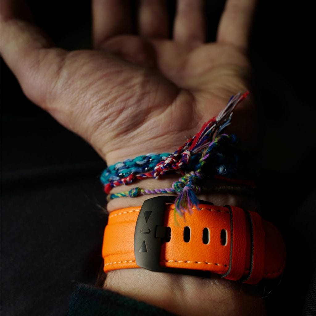 Fluro orange watch strap