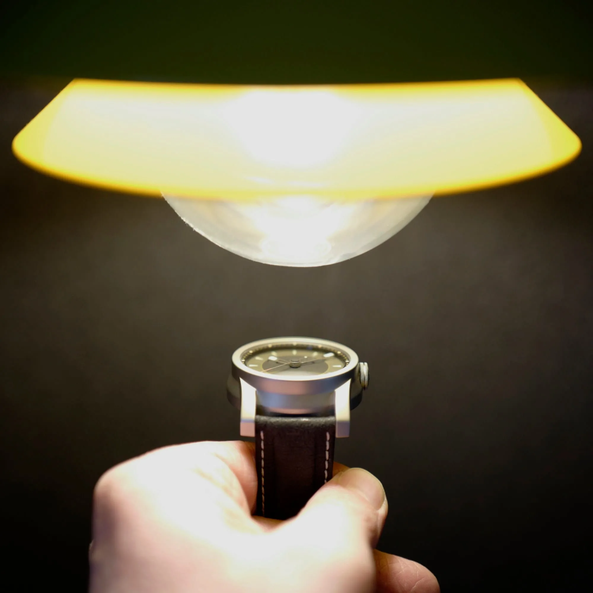 Daymark watch under a lamp