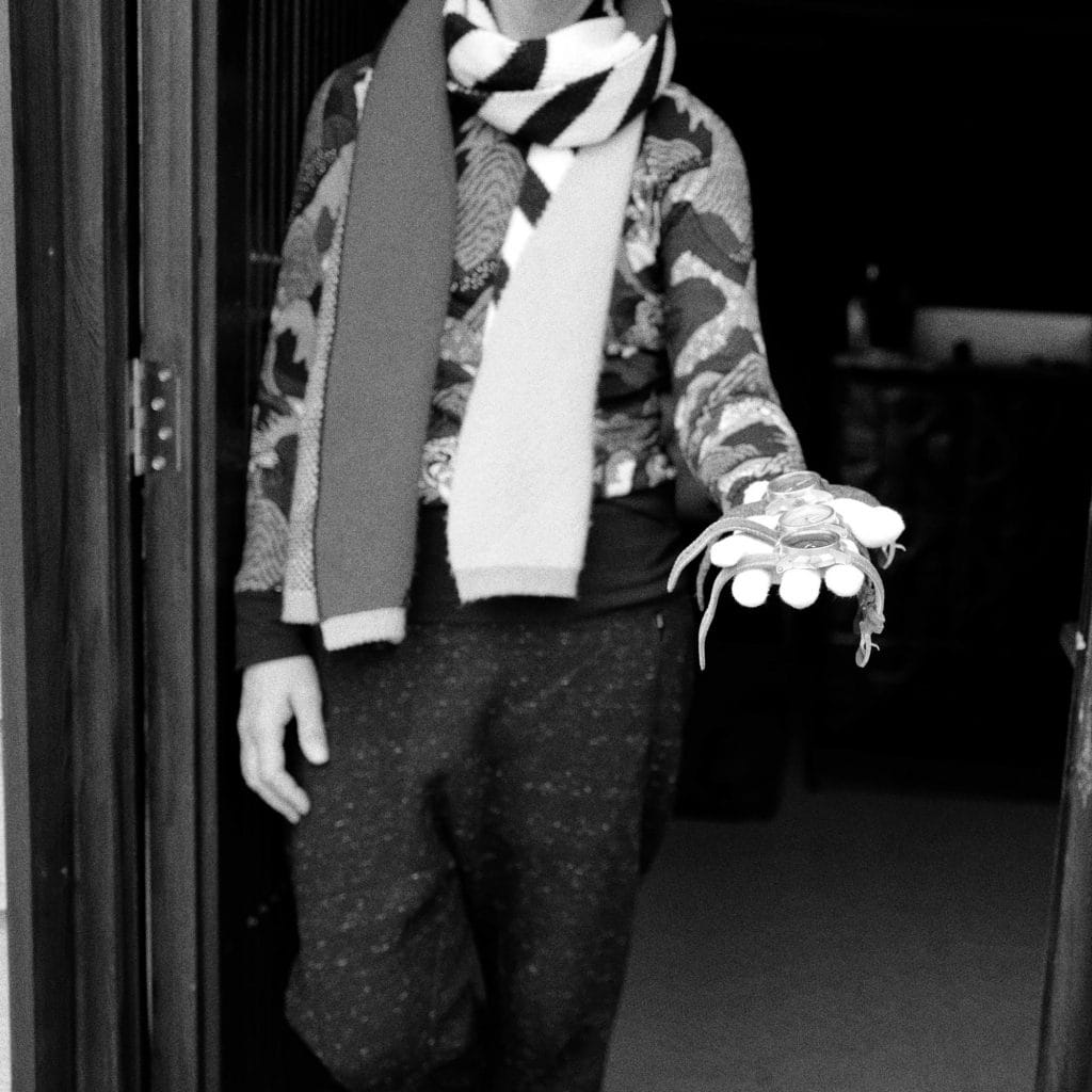 Signalman Bare Bones held by Giles Ellis