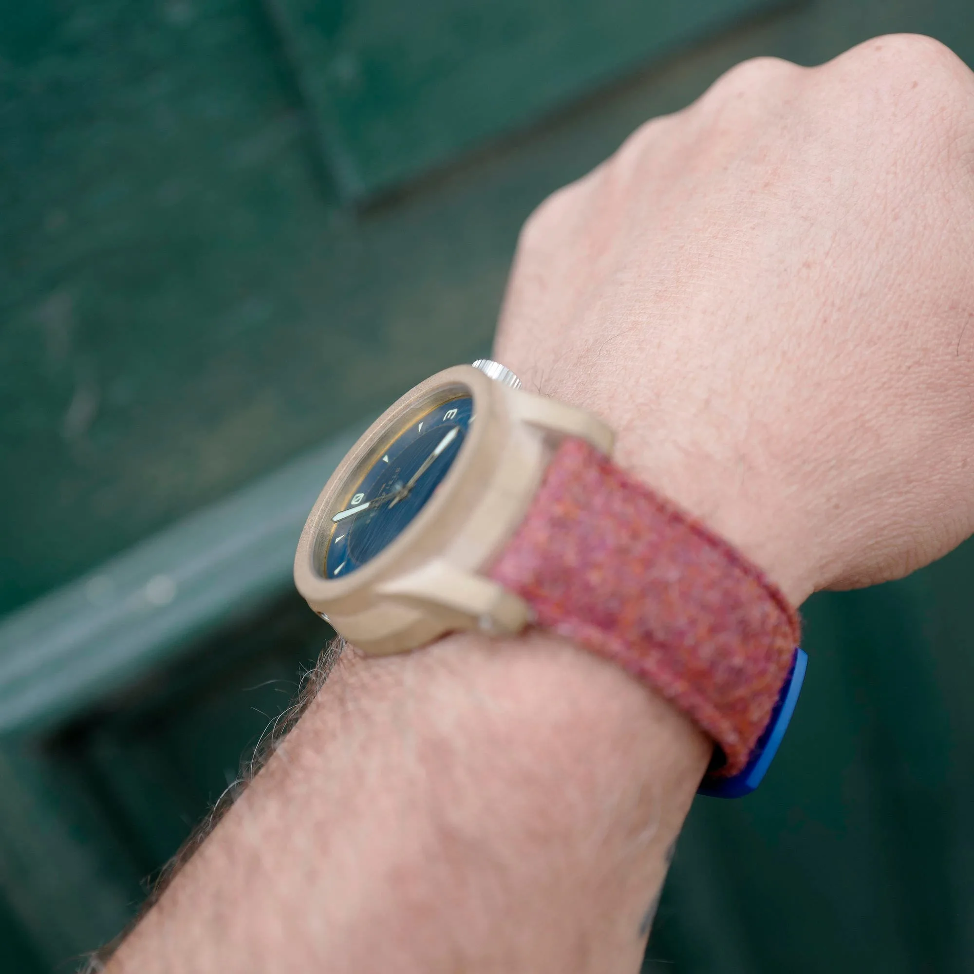 Raw Bronze Beater Wrist Shot