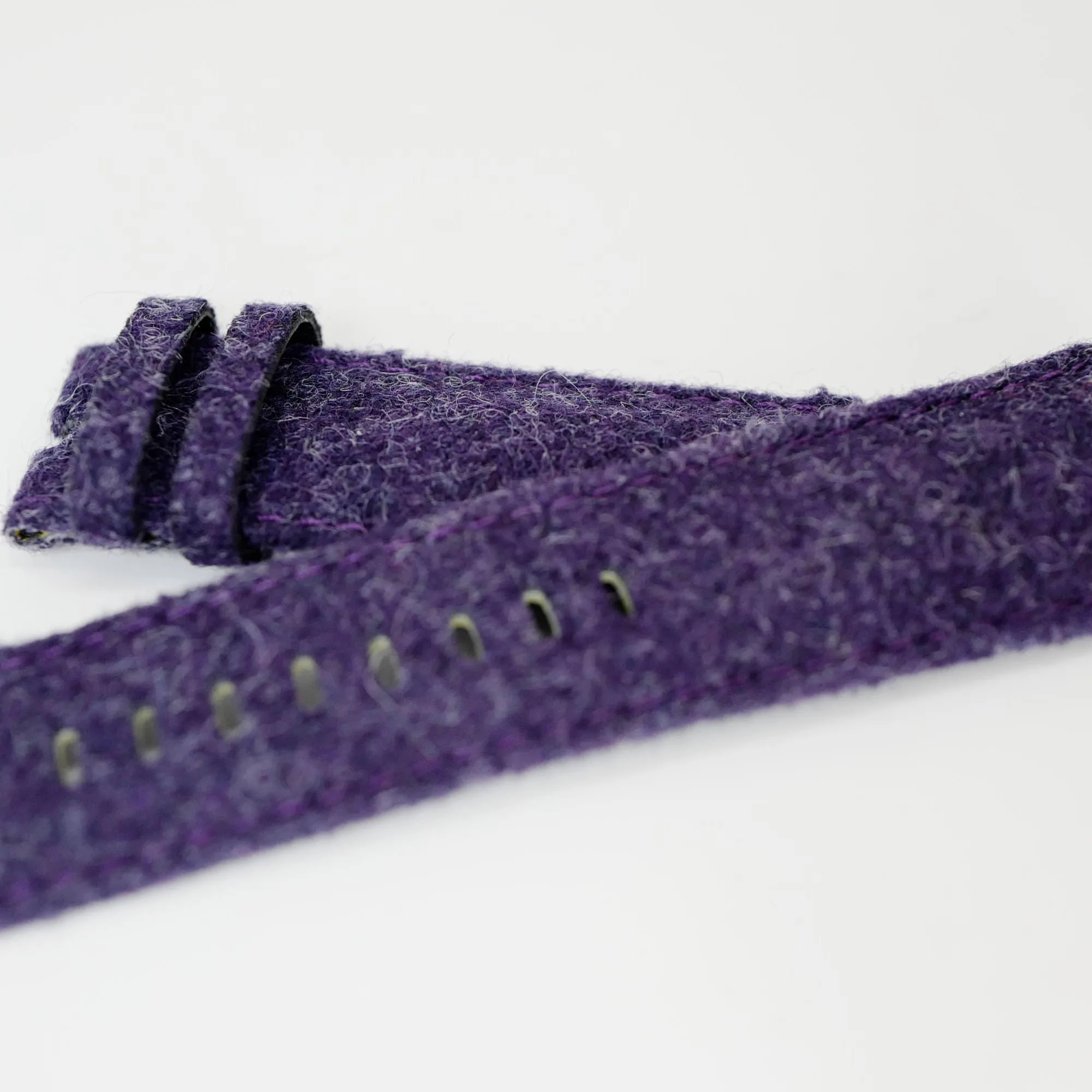 Purple Tweed watch strap close
