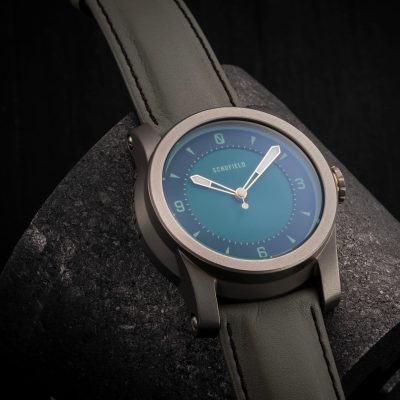 Strange Lights green Titanium watch