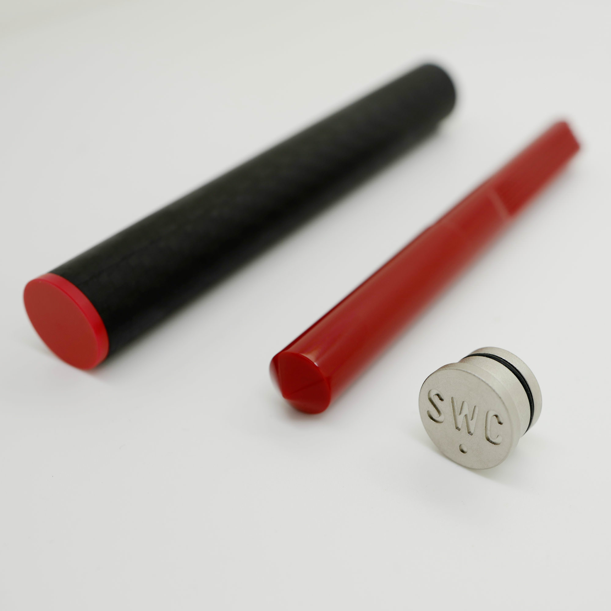 Red pen and tube