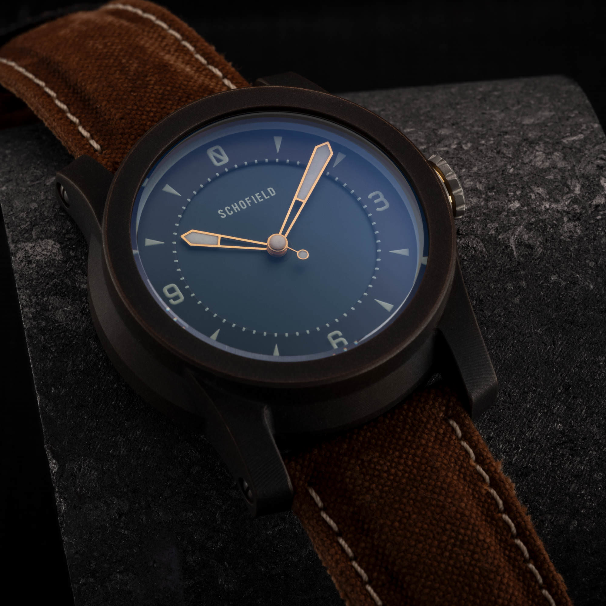 Japanese watch with indigo dial