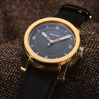 Gold on brown BG gold treasure watch