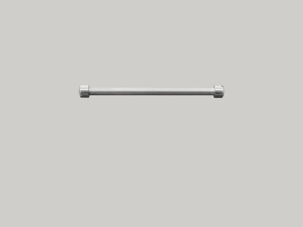A steel, cylindrical metal bar with rounded fixed screw head one end and removable screw head the other. Only fits Schofield watches.
