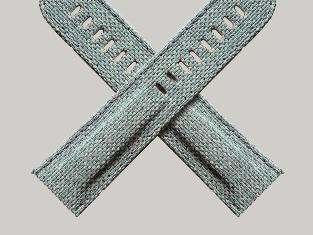 Benjamin Guffee B6 rPET watch strap, in greys with a hint of green, made in Britain by Schofield