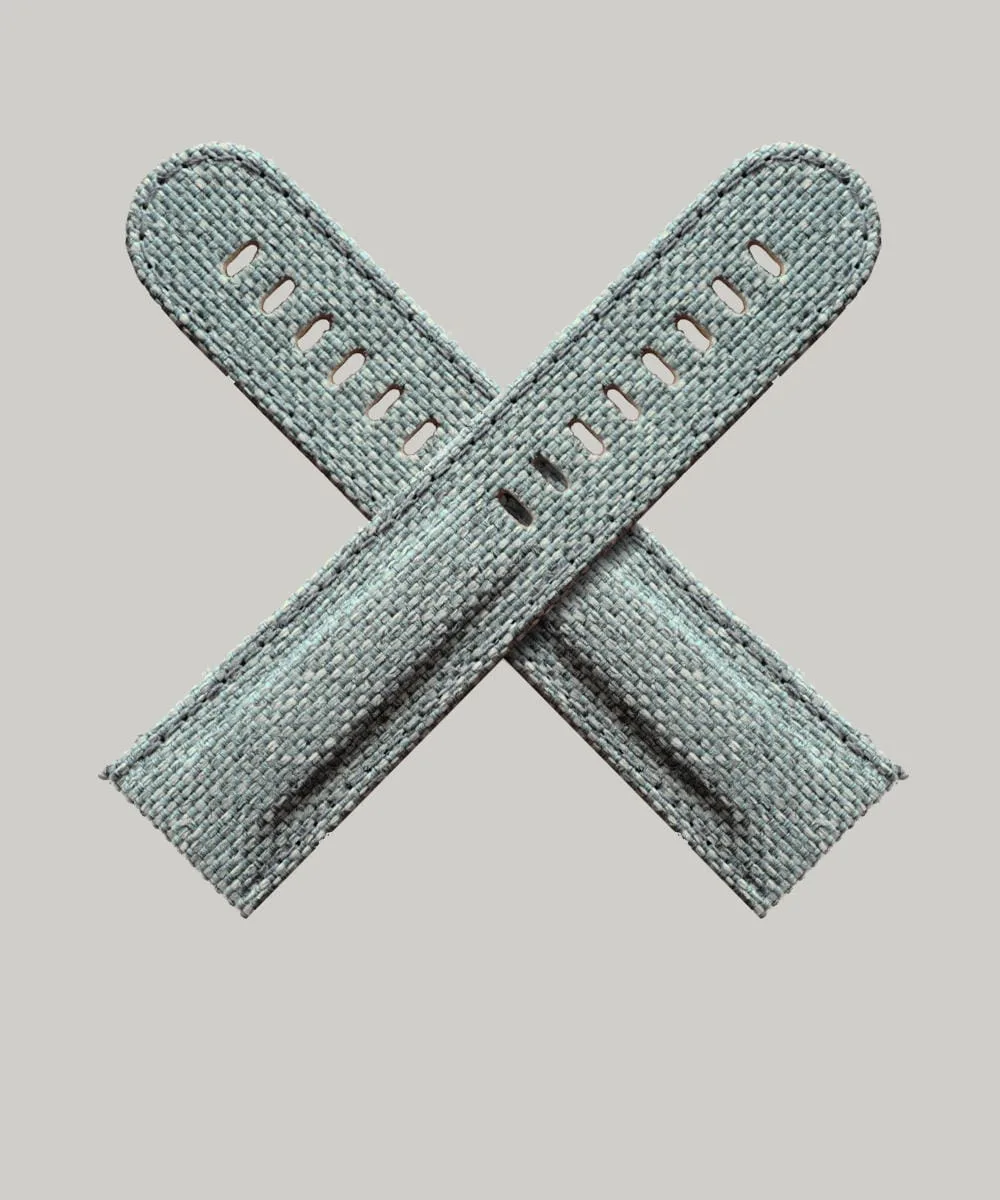 Benjamin Guffee B6 rPET watch strap, in greys with a hint of green, made in Britain by Schofield
