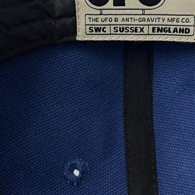 SCHOFIELD UFO PATCH CAP INSIDE, an indigo baseball cap