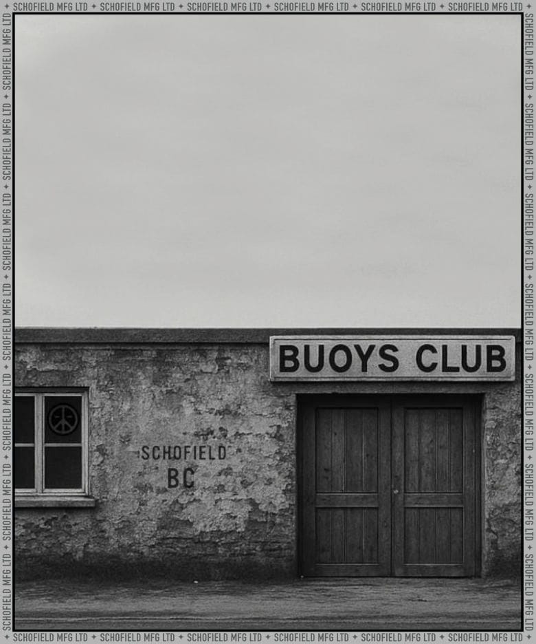 The Buoys Club graphic of an old sea-side building