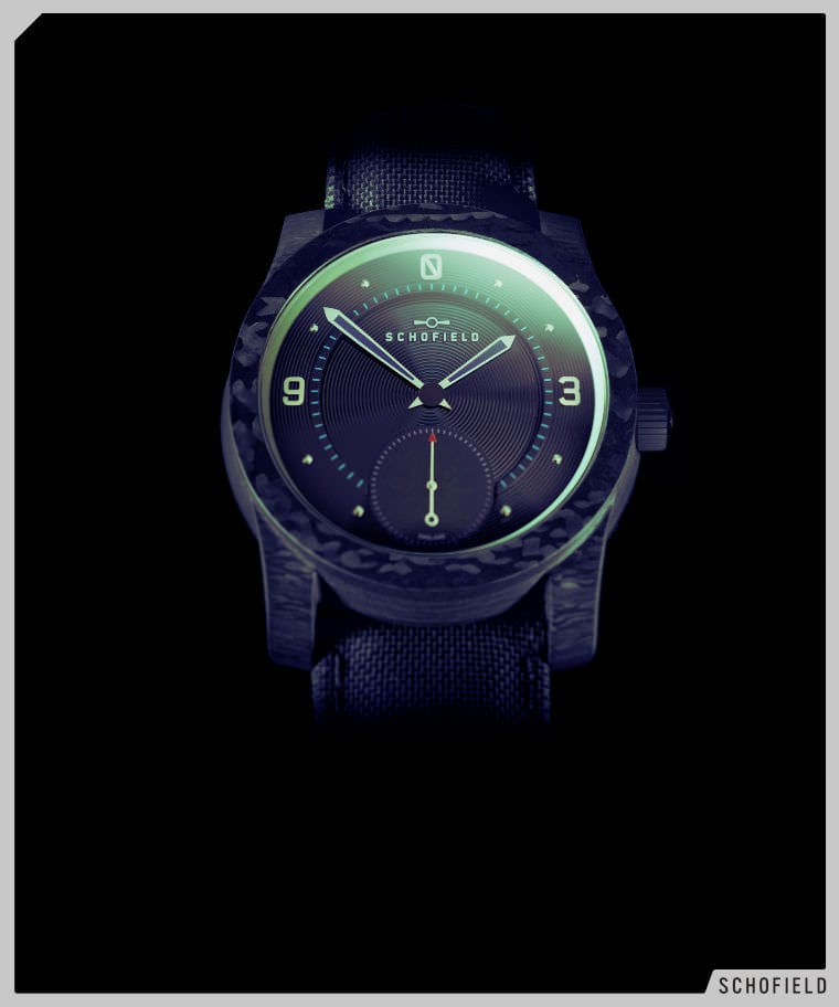The Best Carbon Fibre watch ever. The Schofield Blacklamp