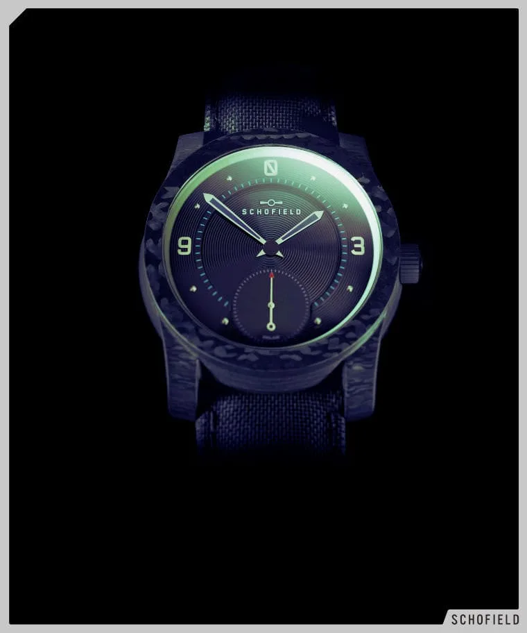 The Best Carbon Fibre watch ever. The Schofield Blacklamp