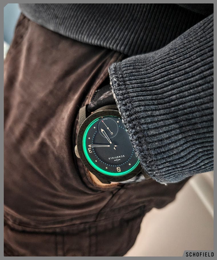 Lhotse wears the Blacklamp Carbon watch