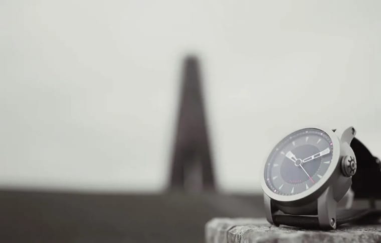 Schofield Daymark Watch British luxury watches by Schofield. taken against the backdrop of the Daymark in Devon