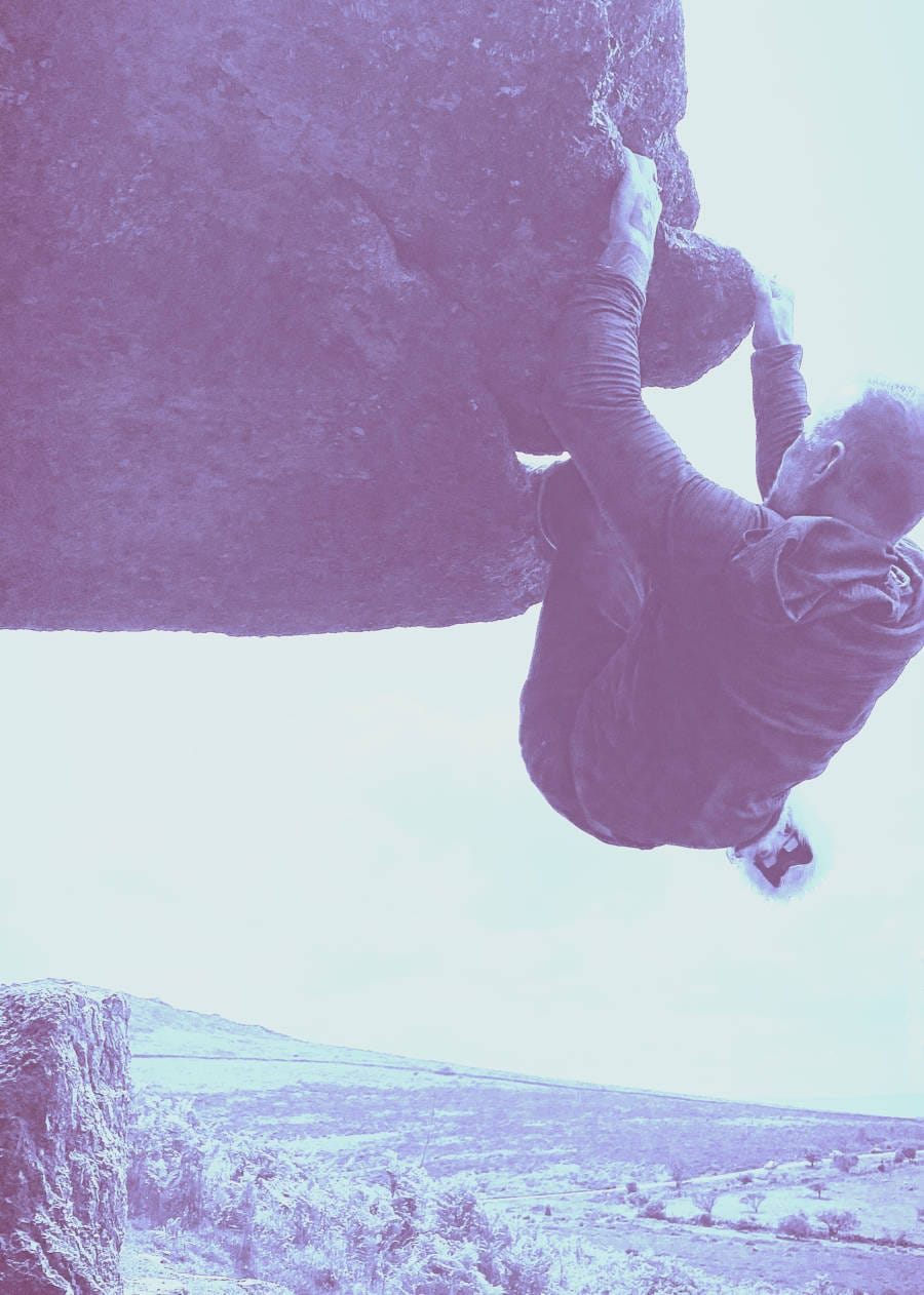 Giles rock climbing