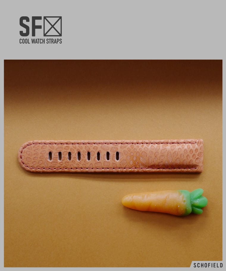 Luxury orange watch strap