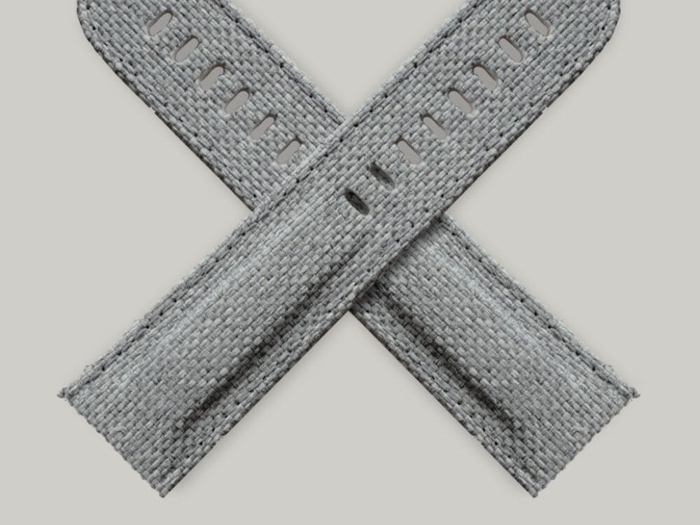Benjamin Guffee B6 rPET watch strap, in greys with a hint of green, made in Britain by Schofield