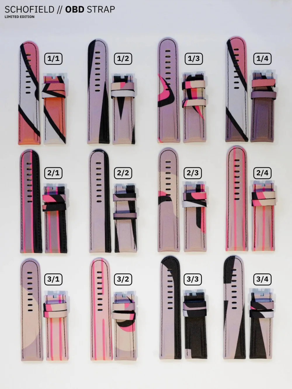 Schofield special limited OBD straps nylon and coloured