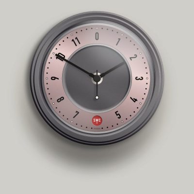 Small Wall Clock with pink dial