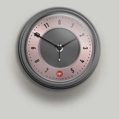 Small Wall Clock with pink dial