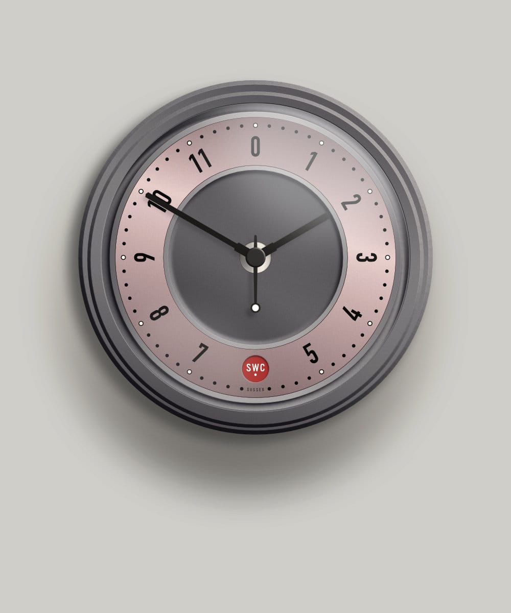 Small Wall Clock with pink dial