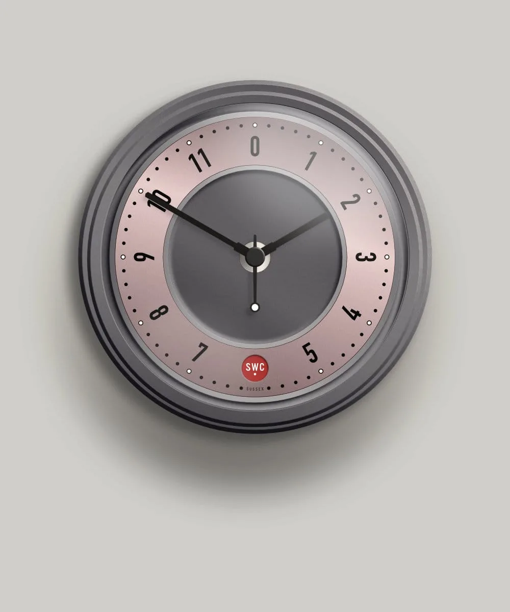 Small Wall Clock with pink dial