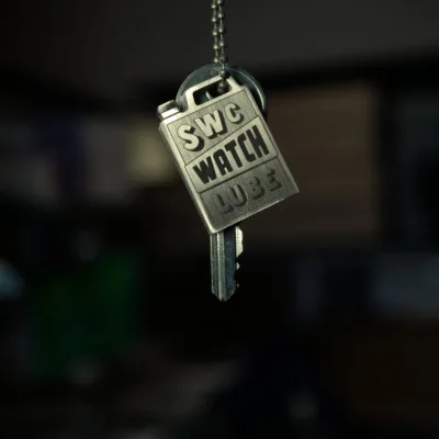 Keys 2 Brass oil can keyring