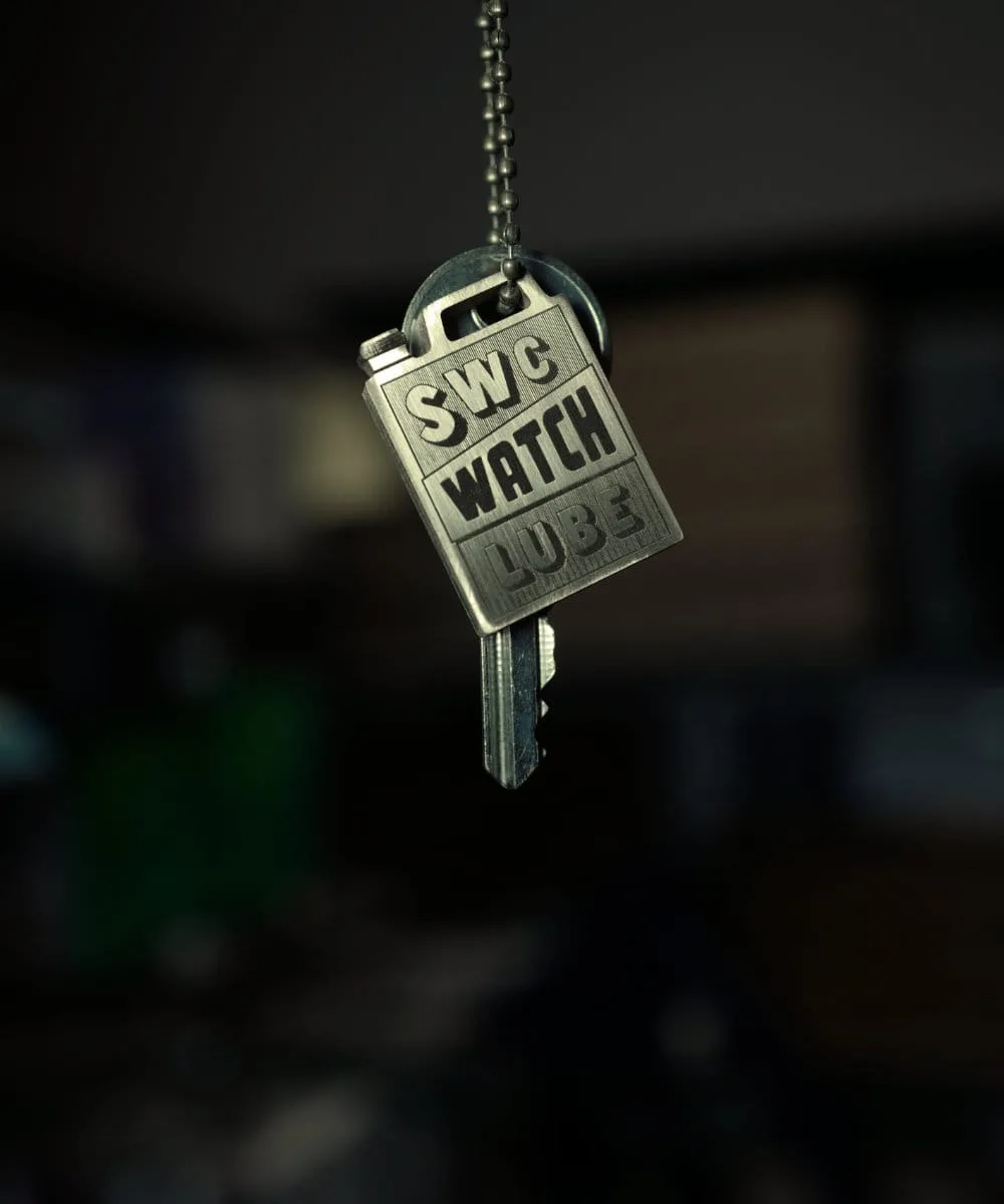 Keys 2 Brass oil can keyring