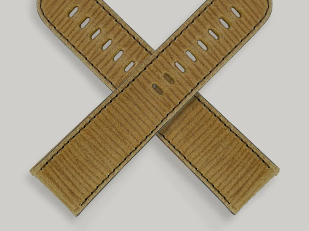 Tan textured strap Tan textured strap for luxury watches.