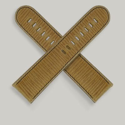 Tan textured strap for luxury watches.