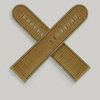 Tan textured strap for luxury watches.