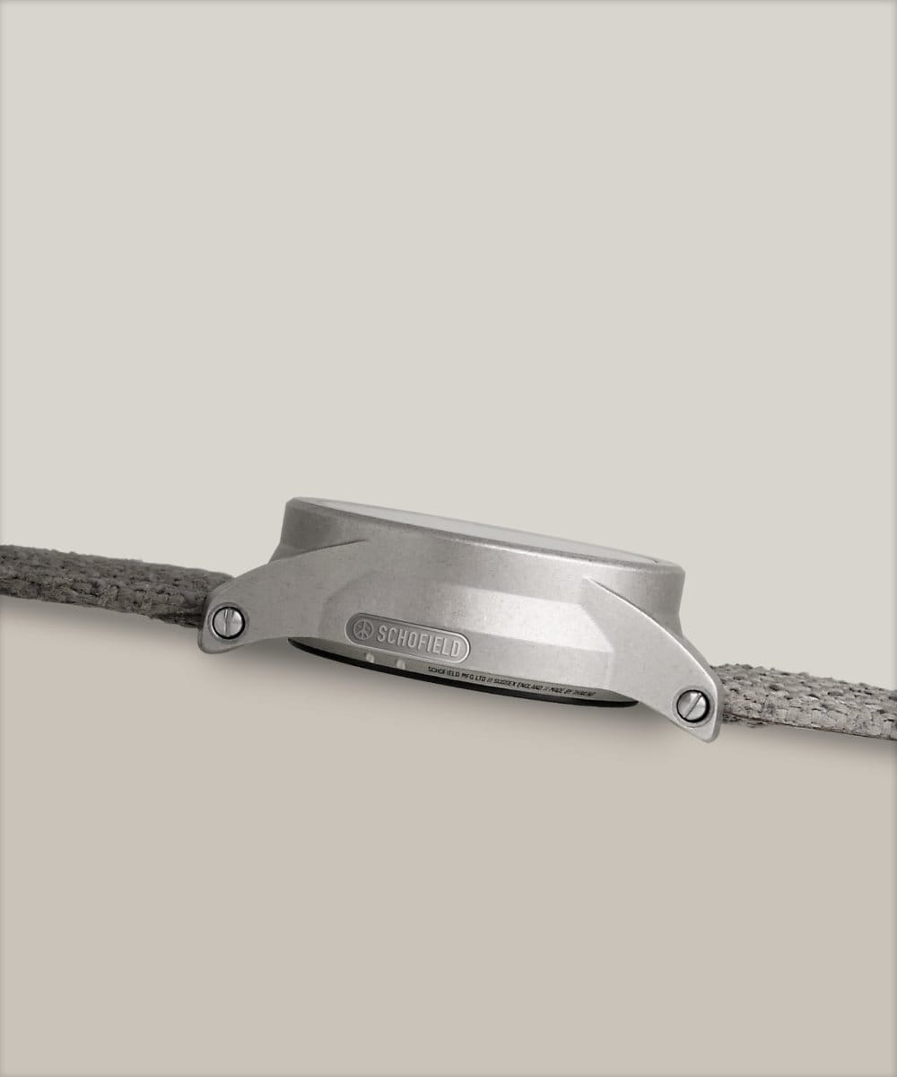 Schofield Skeptiko Sightings watch in tumbled steel