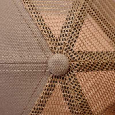 Brown watch cap Top view of brown Schofield watch cap, showing the mesh