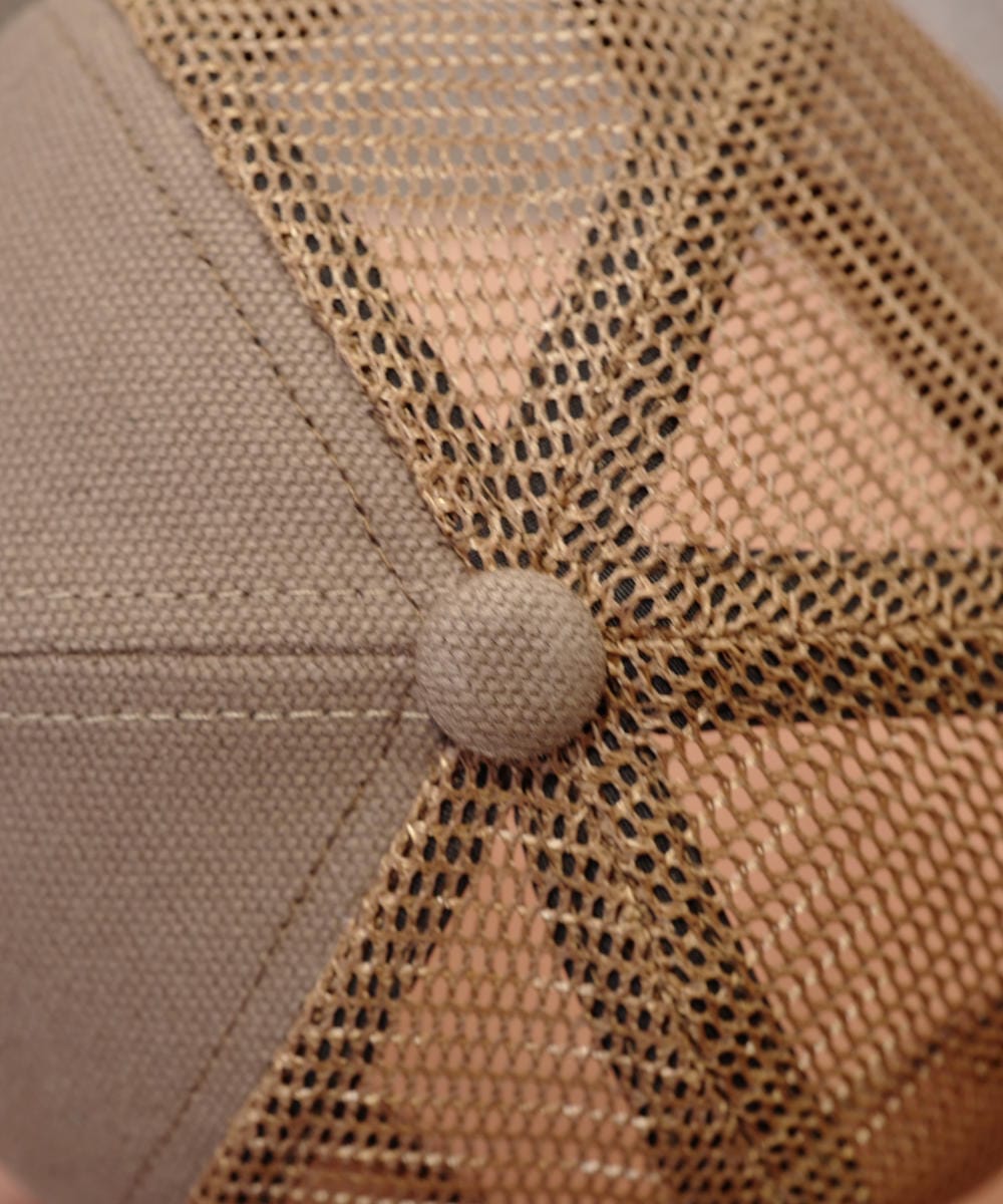 Brown watch cap Top view of brown Schofield watch cap, showing the mesh