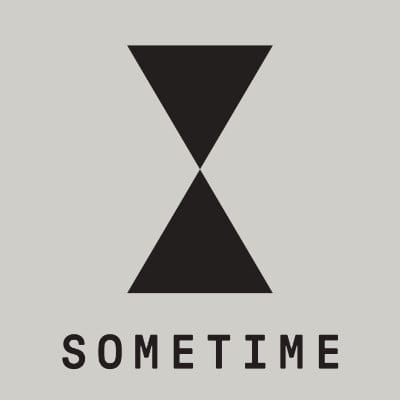 Hourglass graphic for some time podcast for timeline