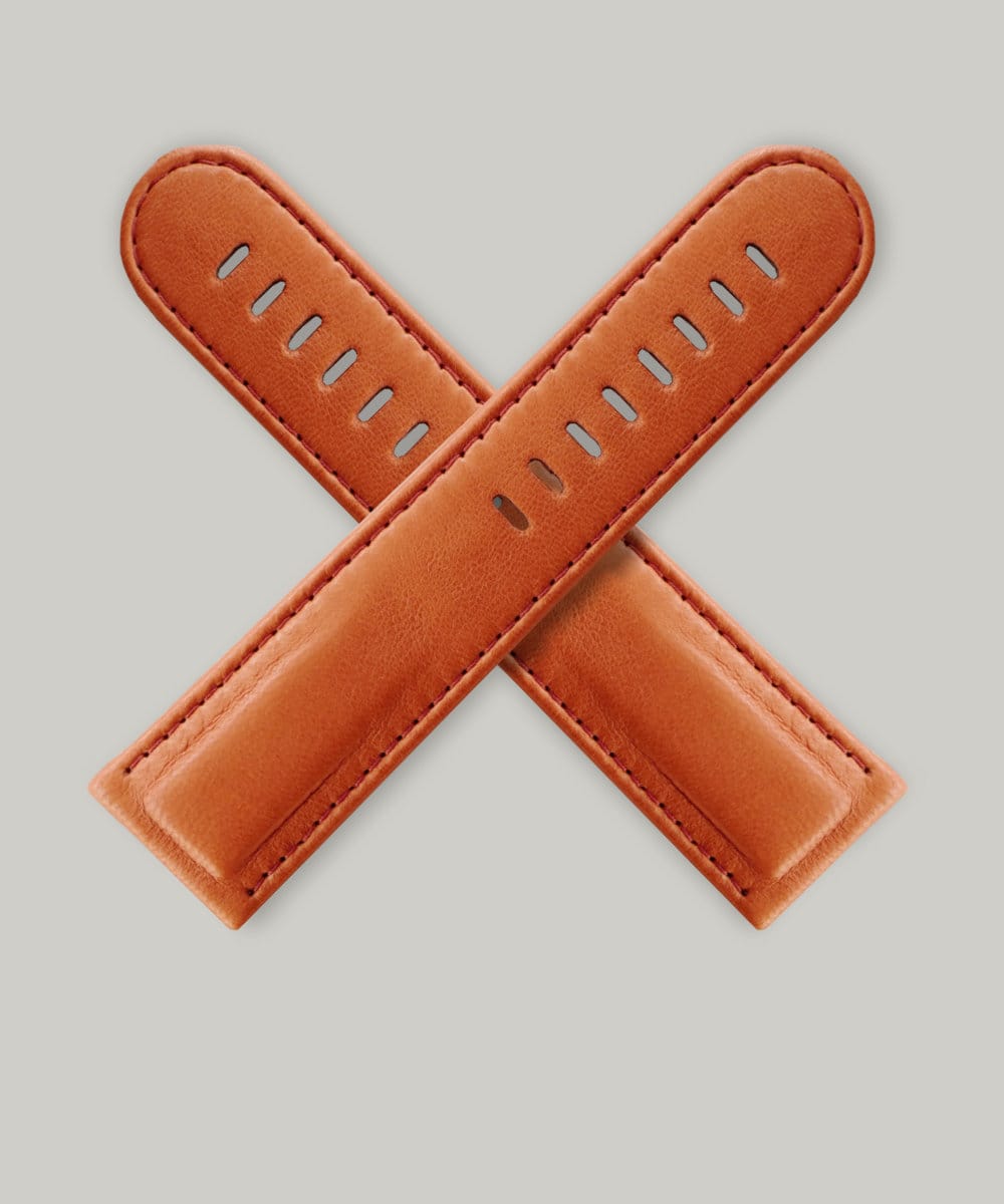 Tomato leather watch strap.