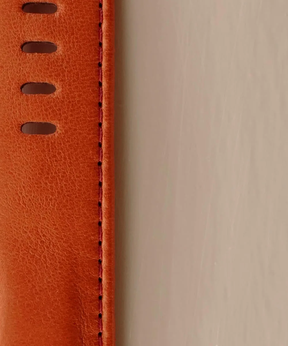 Luxury British watch strap Tomato-coloured watch strap