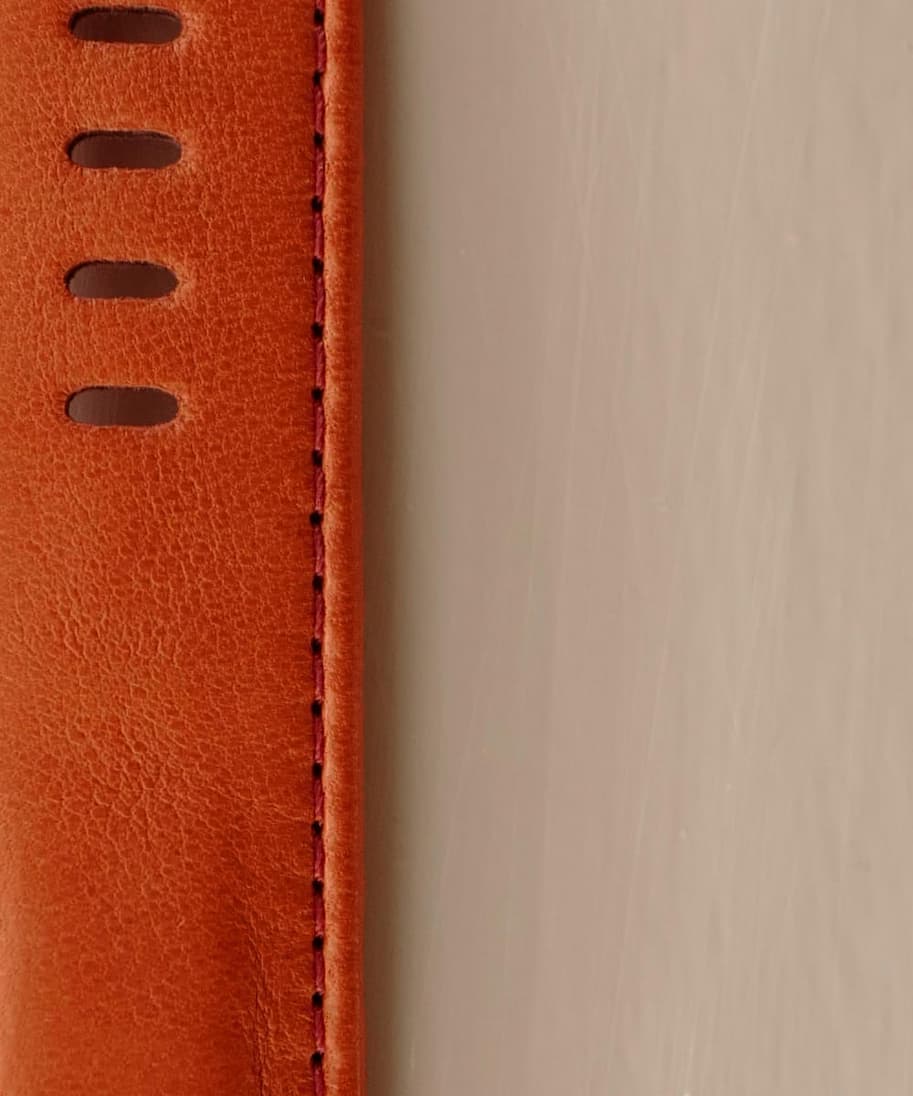 Schofield and Cudd Tomato Orange Lambskin Watch Strap